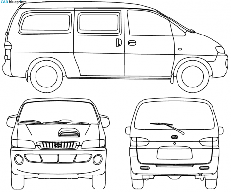 2008 Hyundai H1 Minivan blueprint