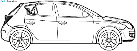 2007 Hyundai I30 Hatchback blueprint