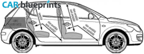 2007 Hyundai I30 Hatchback blueprint