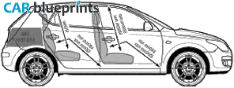 2007 Hyundai I30 Hatchback blueprint