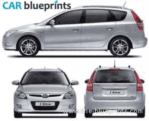 2011 Hyundai I30CW Wagon blueprint