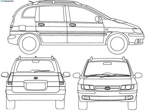 2008 Hyundai Matrix Minivan blueprint