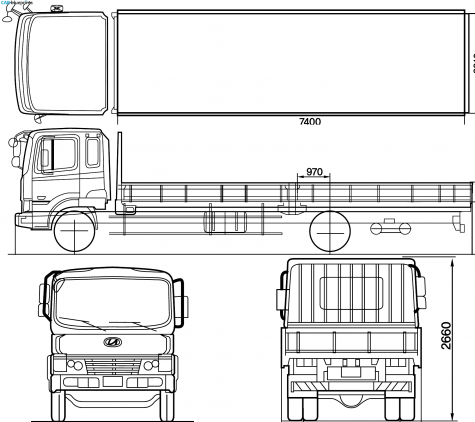 2010 Hyundai Megatruck Truck blueprint