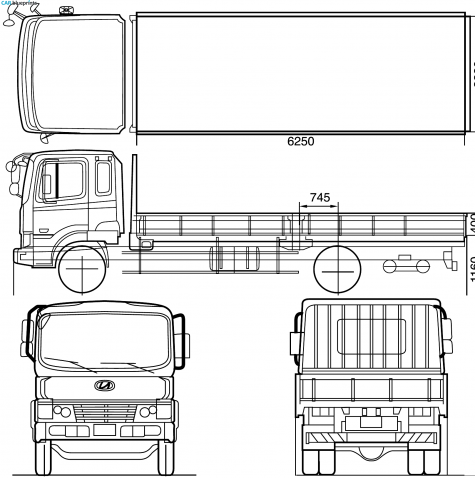 2010 Hyundai Megatruck Truck blueprint