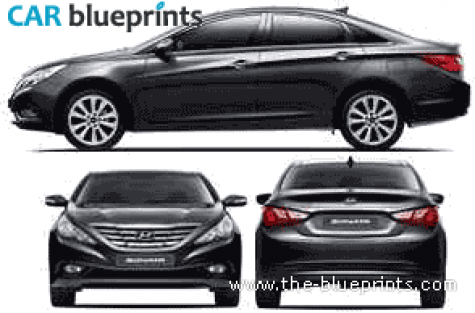 2011 Hyundai Sonata Sedan blueprint