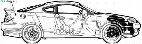 2002 Hyundai Tiburon GT V6 Coupe blueprint