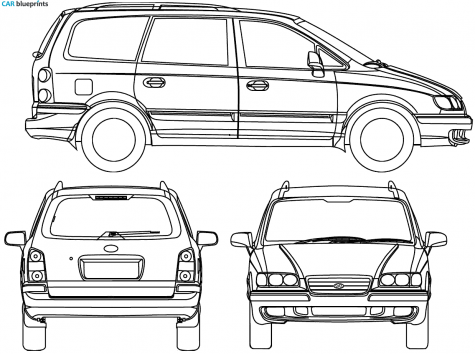 2008 Hyundai Trajet Minivan blueprint