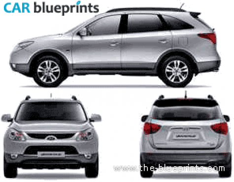 2011 Hyundai Vera Cruz SUV blueprint