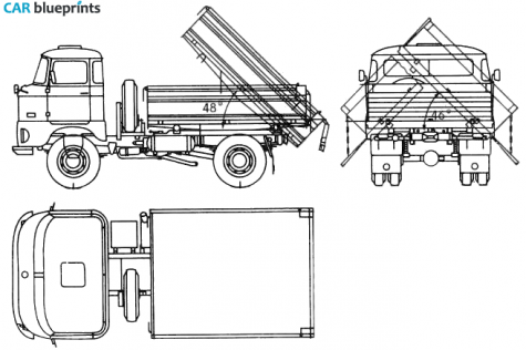 1974 IFA W50 Truck blueprint