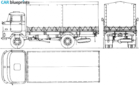 1973 IFA W50 L SP Truck blueprint