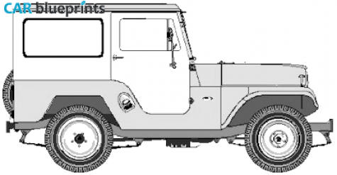 1954 IKA Jeep CJ-5 SUV blueprint