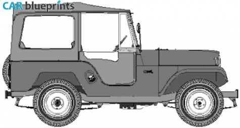 1954 IKA Jeep CJ-5 SUV blueprint