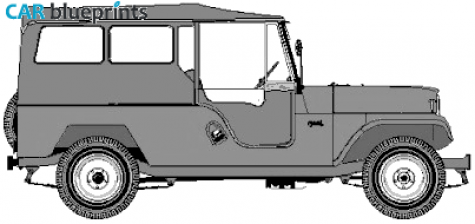 1955 IKA Jeep CJ-6 SUV blueprint