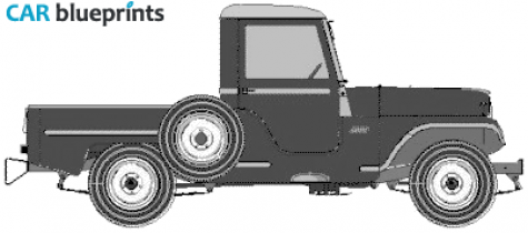 IKA Jeep JA-2 PA Pick-up blueprint