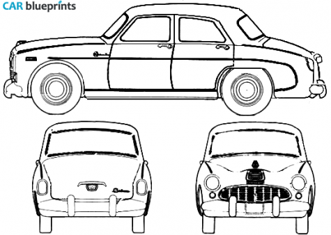 1977 IKA Kaiser Bergantin Super 6 Sedan blueprint