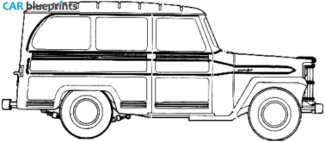 1961 IKA Kaiser Estanciera Wagon blueprint