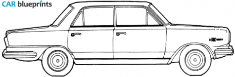 1971 IKA Renault Torino 300 Sedan blueprint