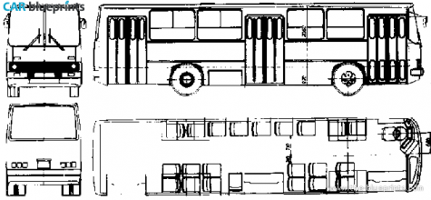 2002 Ikarus 260.04 Bus blueprint