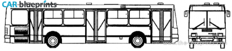 2002 Ikarus 415.14 Bus blueprint