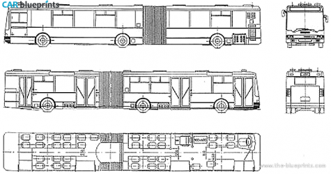 2002 Ikarus 417.08 Bus blueprint