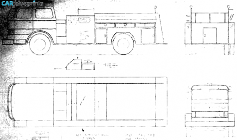 1967 International Fire Truck blueprint