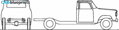 1969 International 1300D 4x4 Truck blueprint