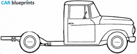 1961 International C-100 Truck blueprint