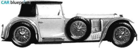 1930 Invicta S Type 4.5 Litre DHC Corsica Coupe blueprint