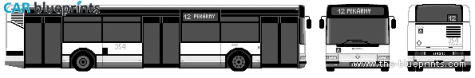 2005 Irisbus Agora Bus blueprint