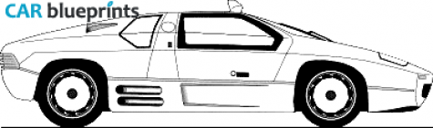 1984 Isdera Imperator 108i Coupe blueprint