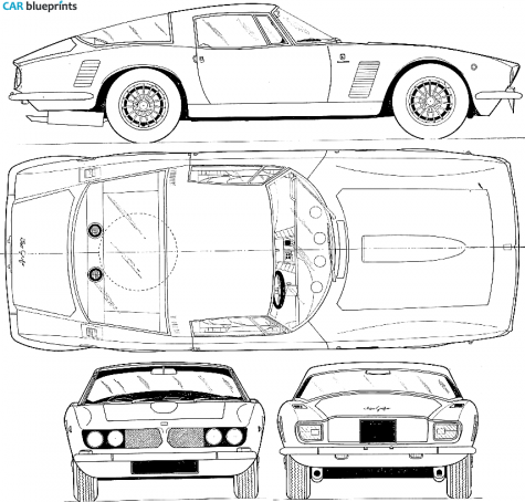 1967 Iso Rivolta Grifo 365 GL Lusso Coupe blueprint