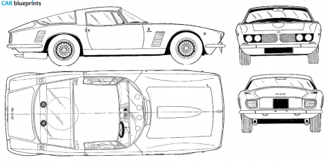 1965 Iso Rivolta Grifo Lusso GL365 Coupe blueprint