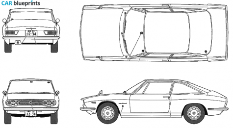 1968 Isuzu 117 Handmade Coupe blueprint