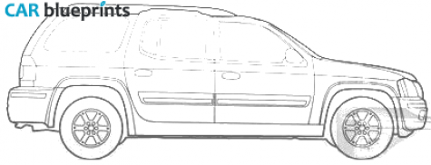 2006 Isuzu Ascender SUV blueprint