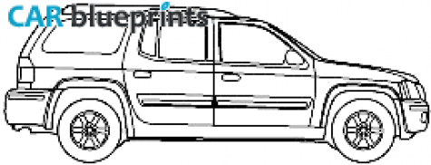 2006 Isuzu Ascender SUV blueprint