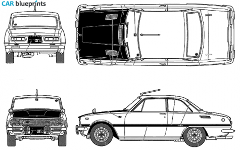 1963 Isuzu Bellet 1600 GTR Sedan blueprint