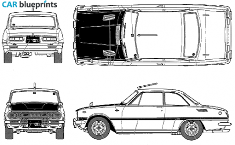 1969 Isuzu Bellet 1600 GTR Early Type Sedan blueprint