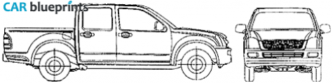 2006 Isuzu D-Max Crew Cab Pick-up blueprint