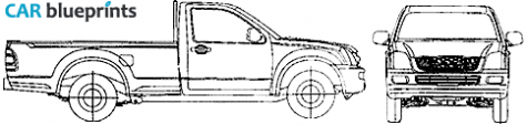 2006 Isuzu D-Max Single Cab Pick-up blueprint