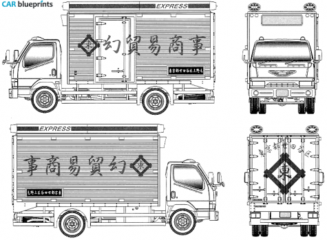 Isuzu Insulated Truck blueprint