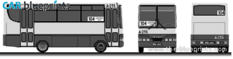 Isuzu MB17B Bus blueprint