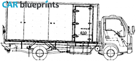 2006 Isuzu NKR55L Truck blueprint