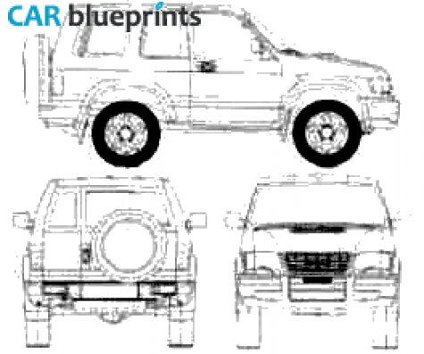 1981 Isuzu Trooper SWB SUV blueprint