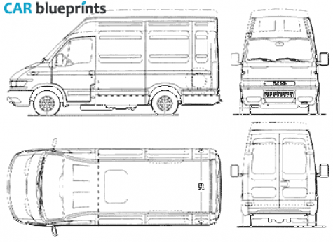 2008 Iveco Daily 13M3 Van blueprint