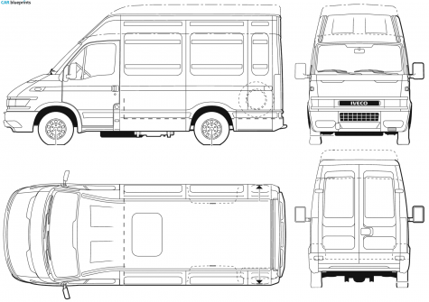 2000 Iveco Daily 35S14 Van blueprint