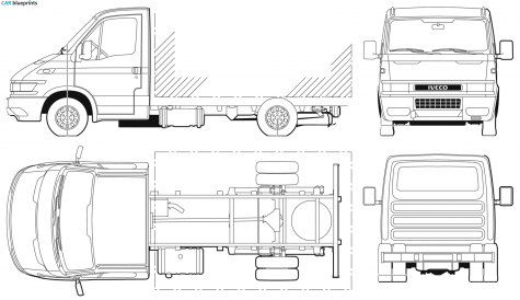 2000 Iveco Daily 65C17 Cab Chassis Truck blueprint