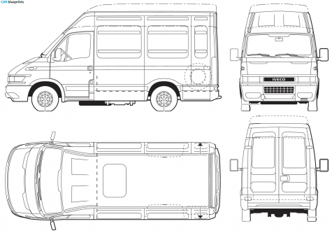 2000 Iveco Daily 65C17 Van blueprint