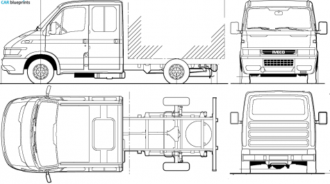 2008 Iveco Daily Cabinati Truck blueprint