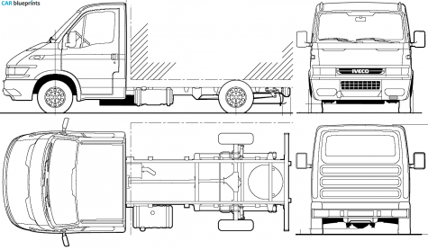 2008 Iveco Daily Cabinati Truck blueprint