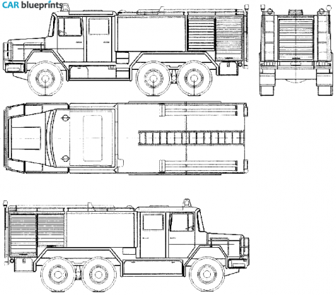 1986 Iveco FIAT 260-26 Fire Truck blueprint